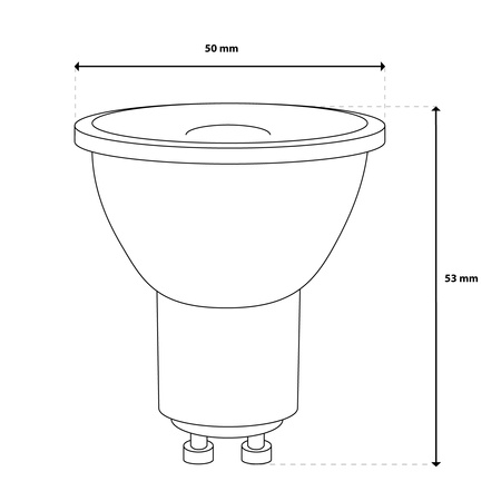 10x LED žiarovka GU10 s reflektorom PAR16 3,4W = 40W 470LM 4000K Neutrálne 38° LUMILED