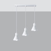SPOT TUBA 3x E27 Závesné svietidlo na povrchovú montáž Geometrické biele Moderné svietidlo Sollux