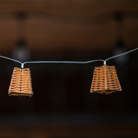 Solárne záhradné svietidlá Girland 10x LED Basket 2m