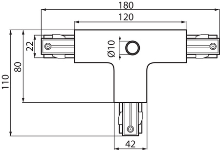 Lineárny spínač pre prípojnice vnútorný 16A biely TEAR Kanlux