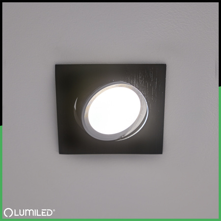 Halogénové stropné svietidlo Flush Mount Square Movable GU10 MR16 Black TRIAM LUMILED