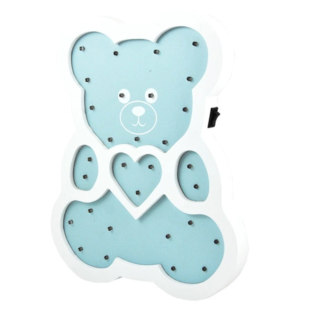 Sanico Modrý medvedík Dekoratívna biela lampa na batérie Goldlux