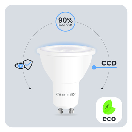 10x LED žiarovka GU10 s reflektorom PAR16 3,4W = 40W 470LM 4000K Neutrálne 38° LUMILED