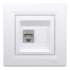 Počítačová zásuvka RJ45 cat. 5e STP s rámom biela SCHNEIDER ASFORA