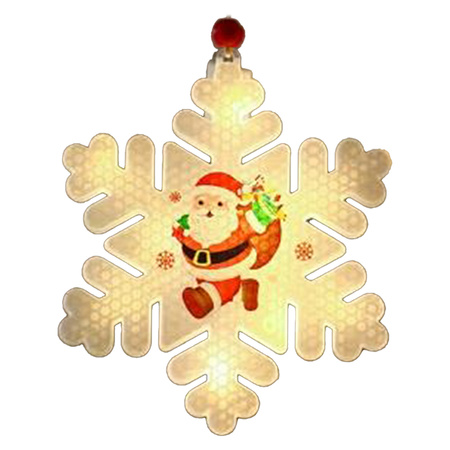 LED prívesok na vianočný stromček 2700K teplá biela snehová vločka Snehová vločka 11,5 cm Masterled