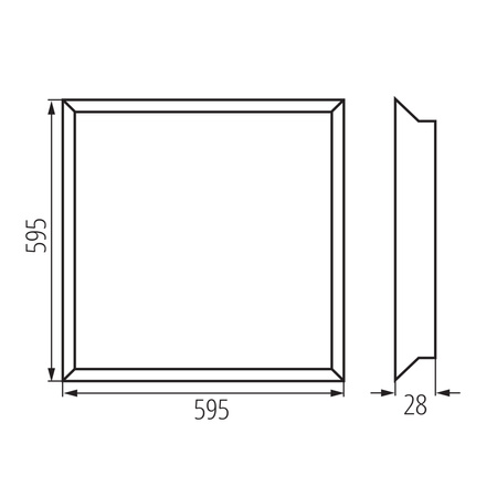 Kancelársky panel LED Plafond 60x60 35W 4360lm CCT 90° UGR19 Flush Mounted Square White BLINGO KANLUX