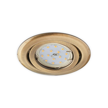 Zapustené halogénové bodové svietidlo GU10 Patina Round Kobi