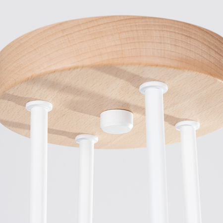 Stropné svietidlo 4x E27 Prírodné drevo Biela Timbo Peach Puff SL.1665 Sollux