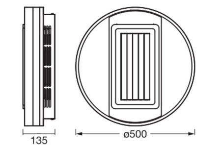 Plafond LED povrchová stropná lampa 55W 3100lm 3000K - 6500K CCT stmievateľná biela 50cm stropná Ledvance