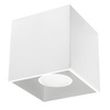 Stropné svietidlo na povrch GU10 Square White Modern Quad Sollux