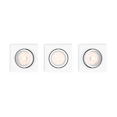 3x zapustené bodové svetlo GU10 White Enneper Philips