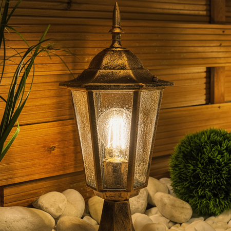 Záhradné svietidlo Vonkajšia lampa E27 Nízke tienidlo 40cm Patina BELLIS LUMILED