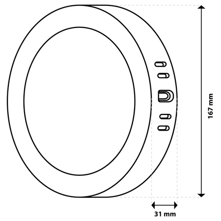 LED stropné svietidlo 12W Round 4000K GLOW White LUMILED