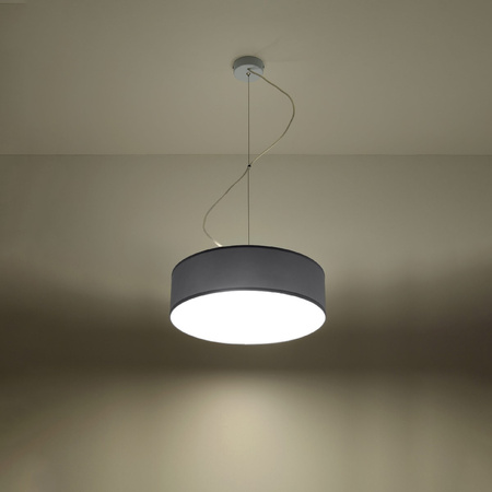 Stropné závesné svietidlo Plafond 2x E27 Round Grey Minimalist Arena Sollux