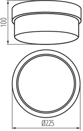 LED stropný plafón E27 IP44 biely TUNA KANLUX