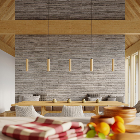 Stropné závesné svietidlo 3x GU10 trubicové hnedé škandinávske Lino Sollux