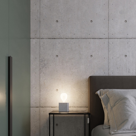 Stolová stojaca nočná lampa E27 Square Grey Industrial Ariz Sollux