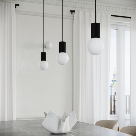Závesné svietidlo Hanging G9 Round Black Modern Matte Halo Sollux