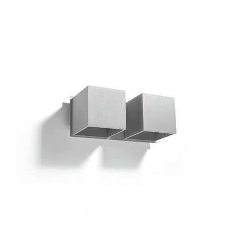 Nástenné svietidlo Nástenné svietidlo 2x G9 Square Grey Modern Quad Sollux