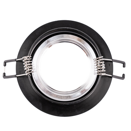 Halogénové skryté stropné svietidlo kruhové pohyblivé GU10 MR16 čierne TRIAM LUMILED