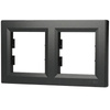 Horizontálny rám pre dvojzásuvku Asfora Anthracite