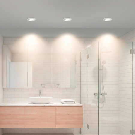 Svietidlo HALOGEN na zapustenú montáž Pohyblivé kruhové svietidlo AURELI White Sheet MR16 GU10