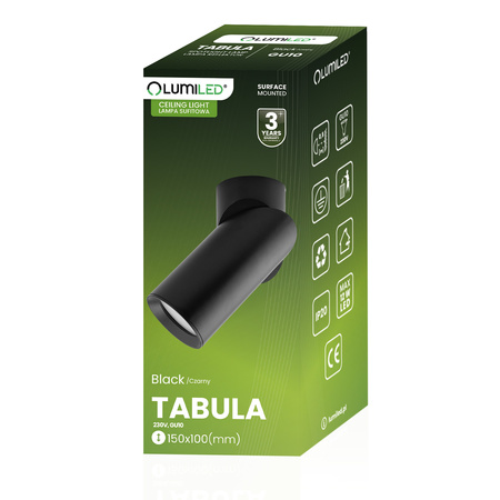 Stropné svietidlo Plafond SPOT TUBA Reflektor Halogénové šikmé svietidlo GU10 TABULA LUMILED