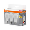 3x LED žiarovka A60 B22d 8W = 60W 806lm 2700K teplá biela 150° BASE Osram