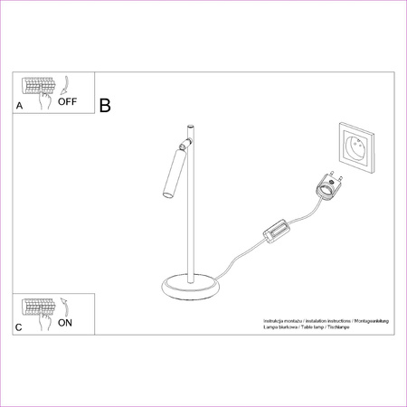 Školská stojaca stolová nočná lampa 1x G9 White Pastelo Ocean Green SL.1468 Sollux