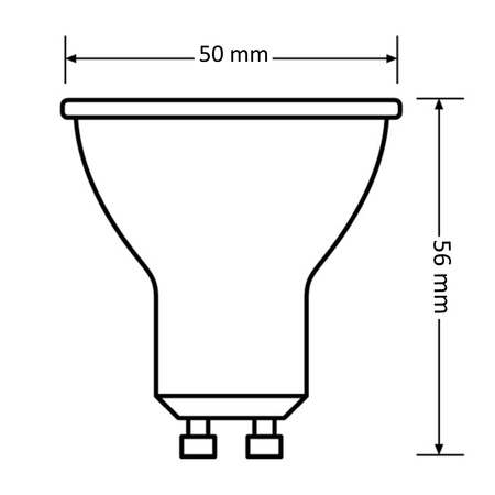 LED žiarovka GU10 7W = 76W 560lm 3000K teplá biela TOSHIBA reflektor