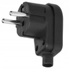 Elektrická uhlová zástrčka UNI-SCHUKO s uzemňovacím pásikom čierna ORNO