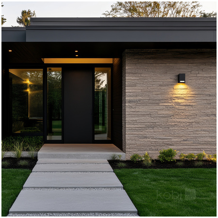 Záhradné vonkajšie nástenné svietidlo GU10 IP54 Black Querk Kobi