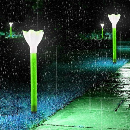 Záhradná lampa LED so solárnym pohonom TULIPANEK Green