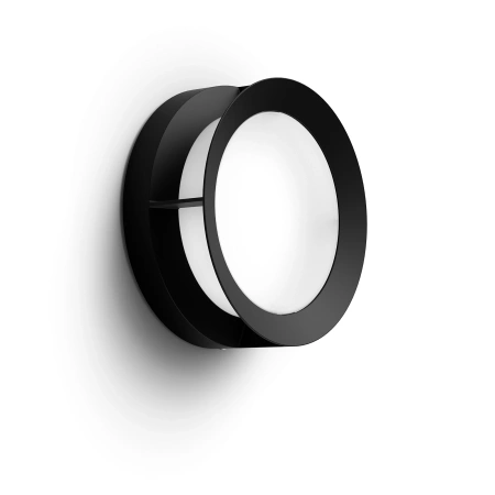 Záhradné nástenné svietidlo Vonkajšie fasádne svietidlo LED 12W 1200lm 2700K IP44 Black Actea Philips