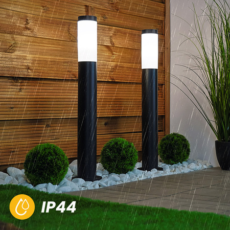 Vonkajšia záhradná lampa E27 BLACK PIPE 65cm Lilium Lumiled