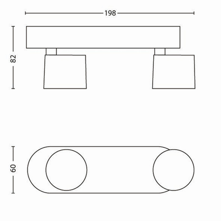 LED reflektorová stropná lampa 9W 1000lm 2700K Hliníková hviezda Philips