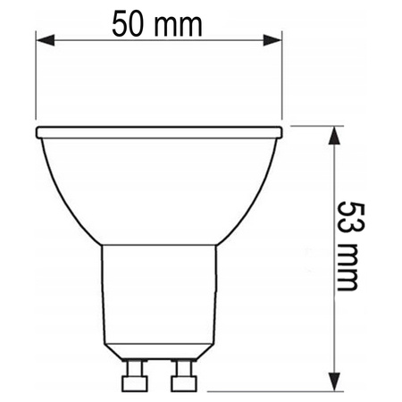 LED GU10 reflektor PAR16 6W = 50W 580lm 4000K, neutrálna biela 120° Čierna LUMILED