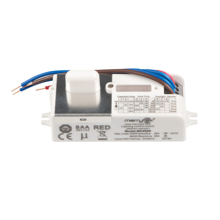 Mikrovlnný detektor pohybu 6 m Povrchová obdĺžniková biela MAH Kanlux