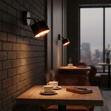 Nástenné svietidlo Reflektor Nástenné svietidlo E27 Pohyblivé Čierna meď Elza Masterled