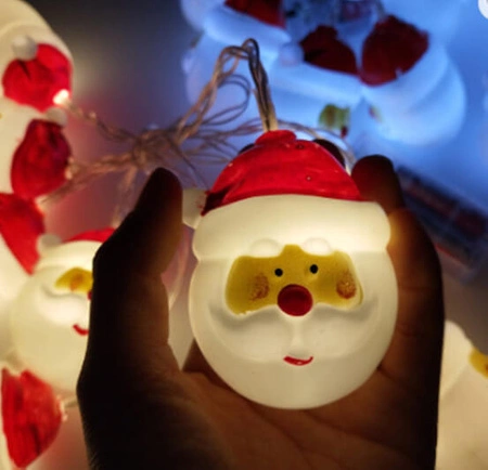 Dekoratívna LED vianočná reťaz 2700K, teplá biela 10LED Santas 1,6 m Masterled