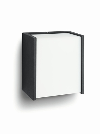 Záhradné nástenné svietidlo Vonkajšia fasádna LED lampa 3W 270lm 2700K IP44 Black Macaw Philips