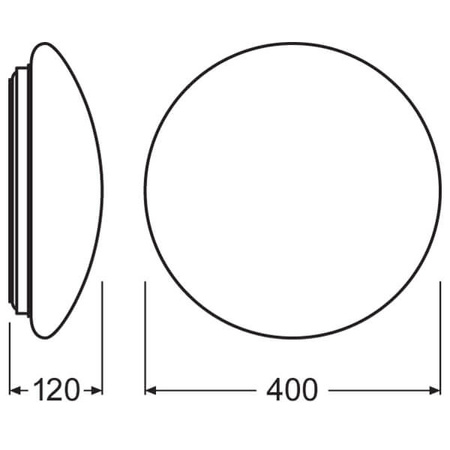 Plafond LED stropné svietidlo 24W 1920lm 4000K, neutrálna biela Povrchová montáž biela 40cm Povrch Ledvance