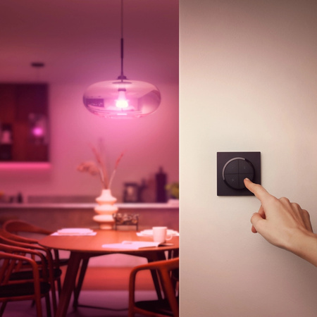 Ovládač Stmievač Diaľkové ovládanie čierne Zigbee Bluetooth Tap Dial Switch Philips HUE