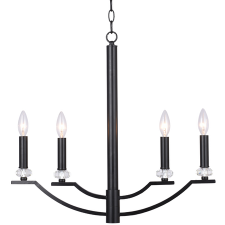 Dekoratívne závesné stropné svietidlo 4x E14 Black Hims Sanico Goldlux