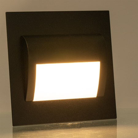 Schodiskové svietidlo DECORUS 9 LED 1,2 W Black teplá biela ProVero