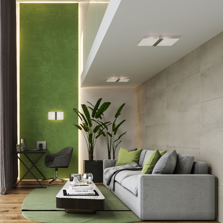 Stropné plafónové svietidlo 4x G9 obdĺžnikové chrómové moderné Azalia Sollux