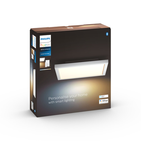 Panelové LED stropné svietidlo na povrchovú montáž 30x30 cm 19W 1940lm IP20 White Ambiance TW White Smart SMART Zigbee Bluetooth Aurelle + diaľkové ovládanie Philips HUE