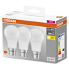 3x LED žiarovka A60 B22d 8,5W = 60W 806lm 2700K teplá biela 200° BASE Osram