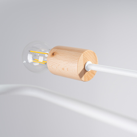 Stropné svietidlo 4x E27 Prírodné drevo Biela Timbo Peach Puff SL.1665 Sollux