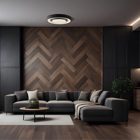 Stropné svietidlo LED Plafond 72W 8000lm CCT 120° biela čierna IP44 Pilot stmievateľné Sigmund Sanico Goldlux